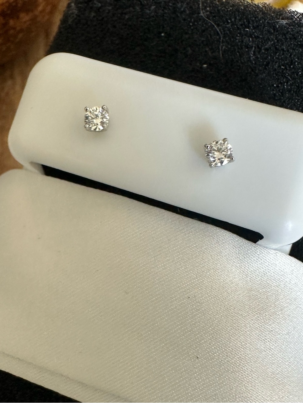 NWT Sterling Silver Classic CZ Stud Earrings - Unbranded